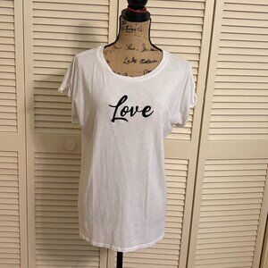 Women's Christian Siriano Love Tee Shirt White Size XL